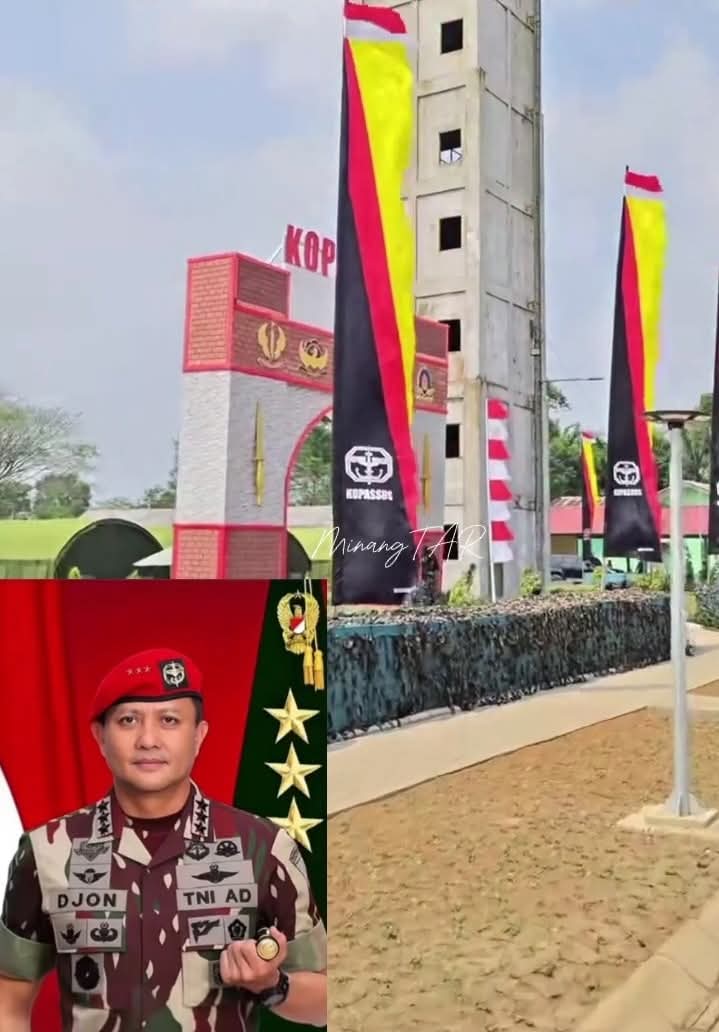 Bendera Marawa Berkibar Sambut Panglima Kopassus Asal Minang