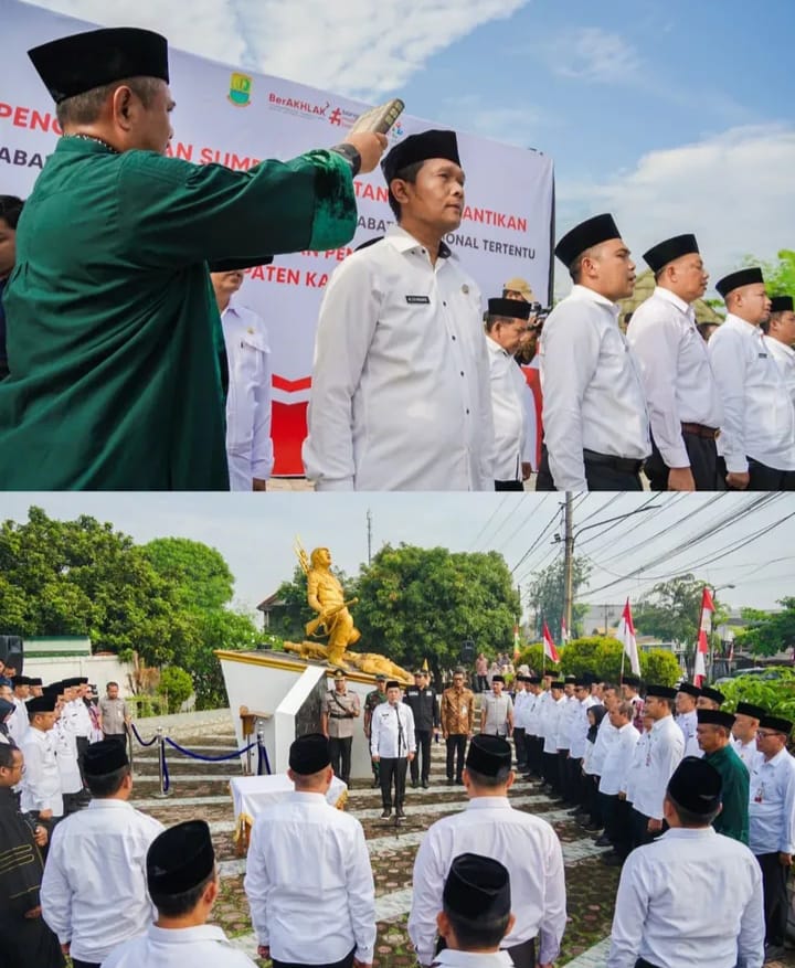 upati Karawang Melantik dan Mengambil Sumpah Jabatan