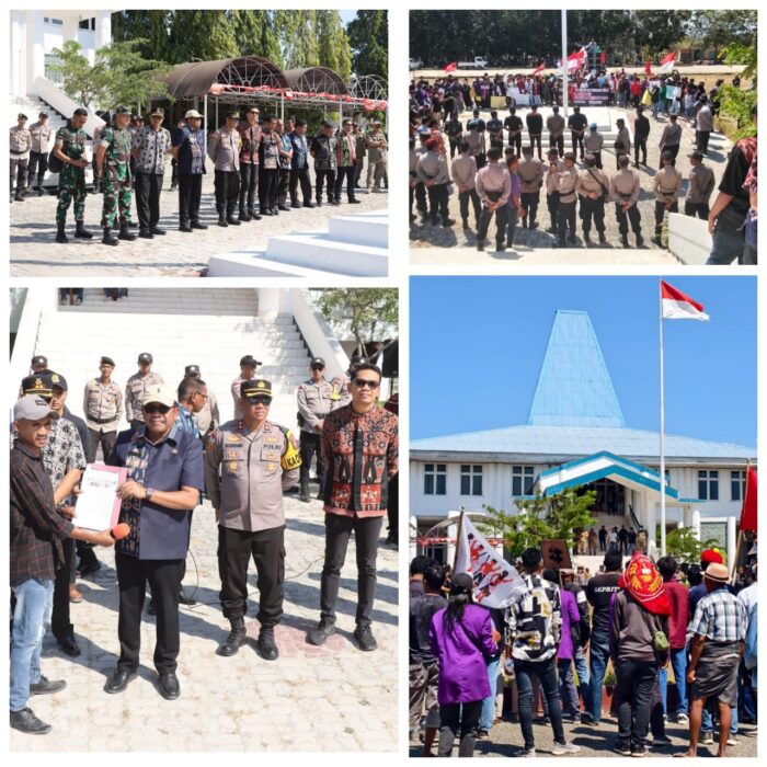  Dandim 1601/Sumba Timur Turun Langsung Kawal Aksi Unjuk Rasa 