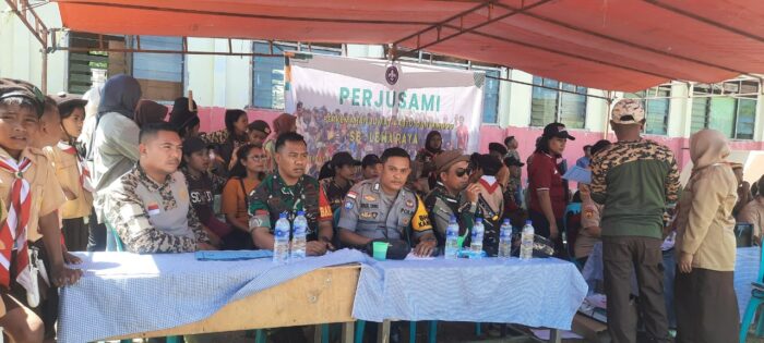Pramuka Ranting Lewa Gelar Perjusami, Babinsa Beri Dukungan