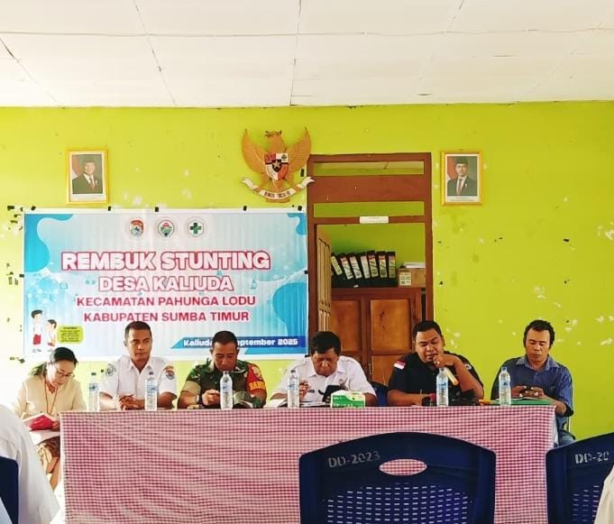 Sinergi Tekan Stunting, Babinsa Dampingi Rembuk Desa Kaliuda