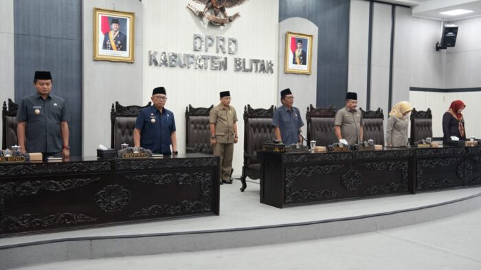 Pimpin Rapat Paripurna DPRD Kab Blitar, Penjelasan Bupati Blitar Nota Keuangan Perubahan APBD 2025 ini pesan M Rifa'i.