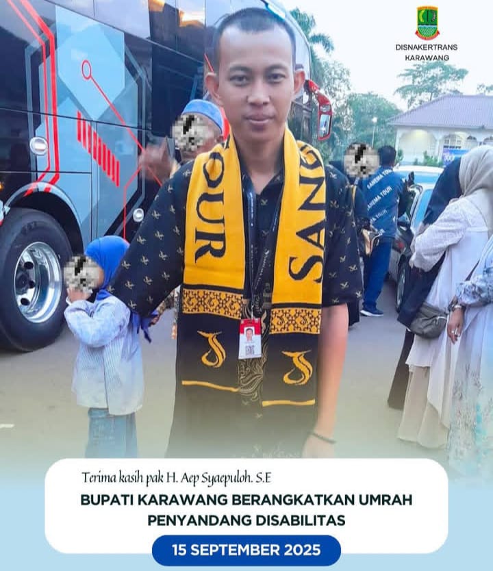 Bupati Karawang Berangkatkan Penyandang Disabilitas Umrah ke Tanah Suci