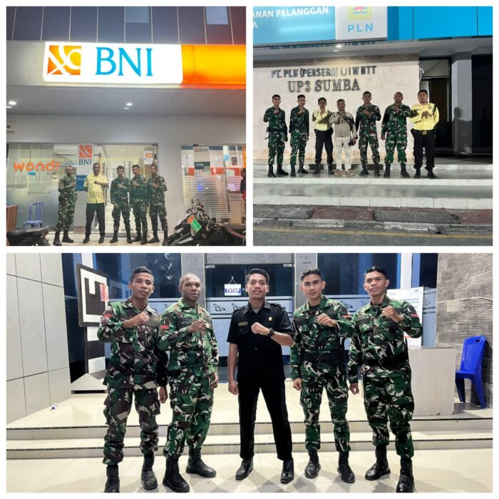 Kodim 1601/Sumba Timur Gelar Patroli Malam Jaga Kamtibmas di Kota Waingapu