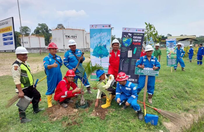 SKK Migas – Seleraya Merangin Dua Gelar Aksi Bersih dan Tanam Pohon Dukung World Cleanup Day