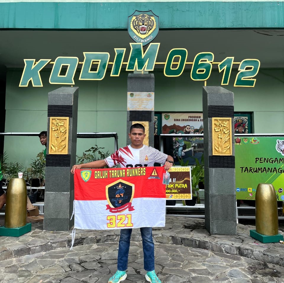 Prajurit Muda Yonif 321/Galuh Taruna Raih Podium 2 di Tarumanagara Patriot Run 2025