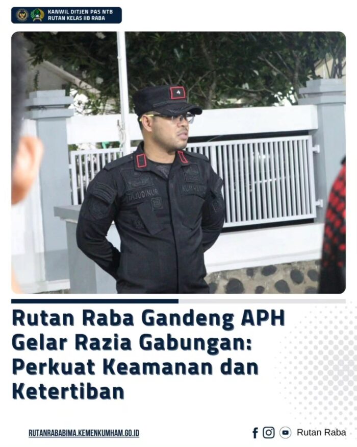 Rutan Raba Gandeng APH Gelar Razia Gabungan: Perkuat Keamanan dan Ketertiban