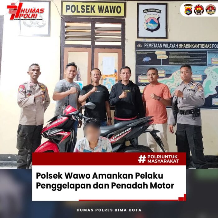 Tim Opsnal Polsek Wawo Amankan Pelaku Penggelapan dan Penadah Motor