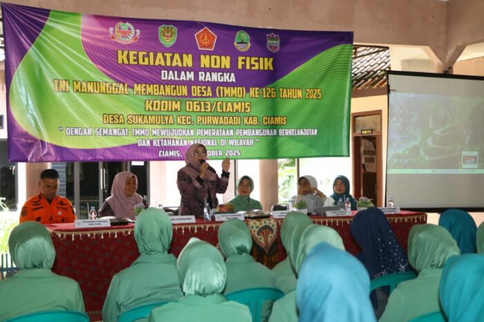 Ketua TP PKK Ciamis Beri Pembinaan Kader Posyandu dan Penyuluhan Stunting di Lokasi TMMD Ke-126
