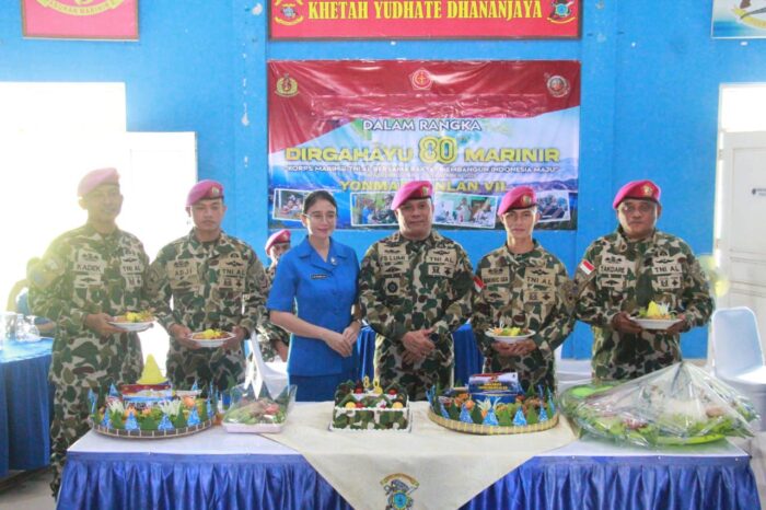 Rayakan HUT Korps Marinir dan Yonmarhanlan VII, Prajurit Gelar Tasyakuran di Kupang