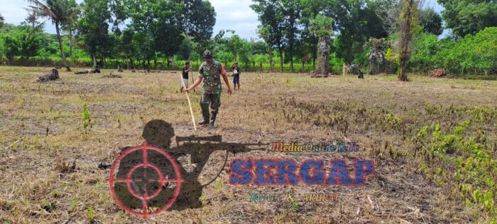 Babinsa Koramil 06/Karera Bantu Petani Tanam Jagung di Desa Hamba Wutang