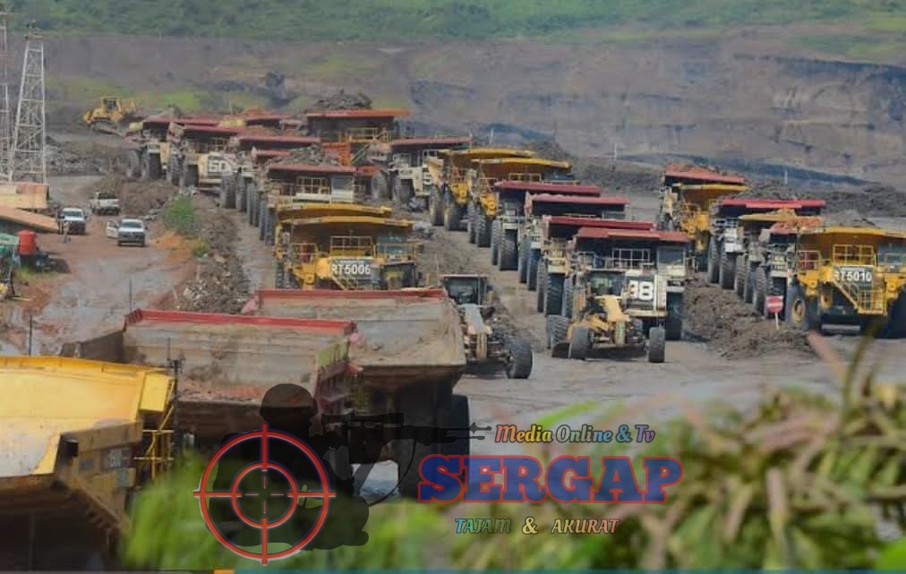Caption : Kendaraan Tambang Perkir Stop Oprasi