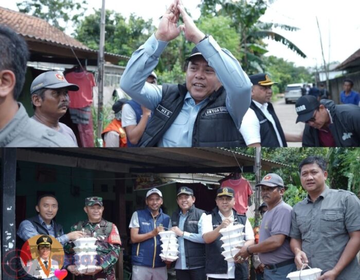 H. Endang Sodikin Ketua DPRD Karawang Bersama Wakil Ketua Salurkan Bantuan untuk Warga Terdampak Banjir di Tegal Luhur