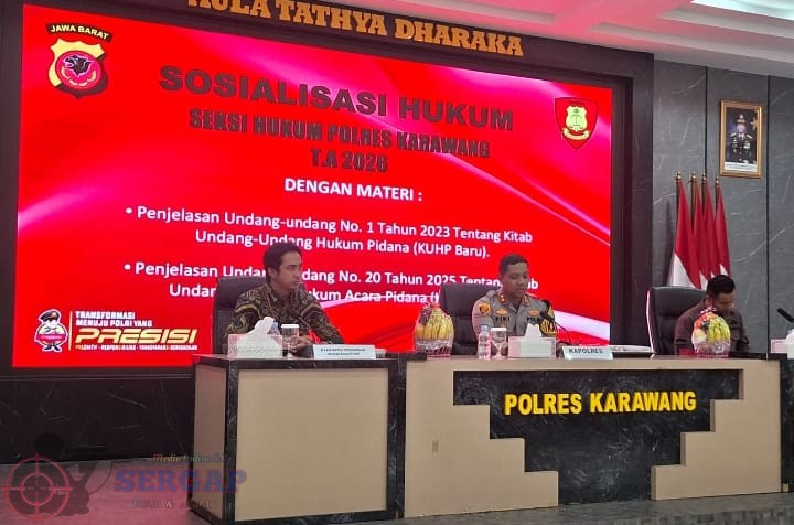Polres Karawang Gelar Sosialisasi Hukum, Bahas KUHAP dan KUHP Baru