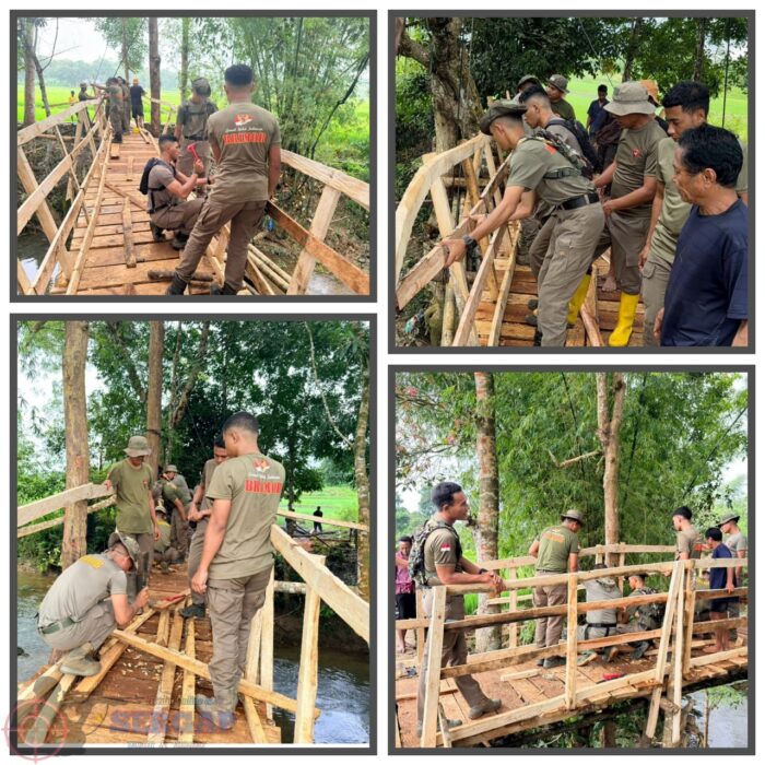 Brimob NTT Tuntaskan Jembatan Darurat, Akses Warga Sumba Barat Kembali Terbuka