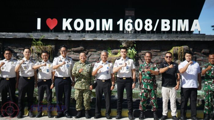 Kantor Imigrasi Kelas II Non TPI Bima Laksanakan Silaturahmi ke Kodim 1608/Bima