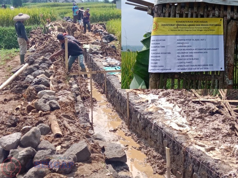 Wujudkan Swasembada Pangan, Poktan Harapan Jaya Sukses Laksanakan Proyek Irigasi RJIT