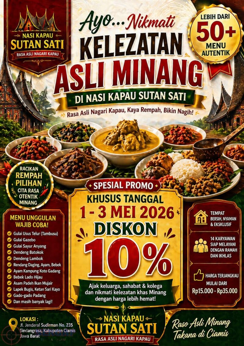 Antusiasme Tinggi di Hari Kedua, Nasi Kapau Sutan Sati Jadi Magnet Kuliner Baru di Ciamis