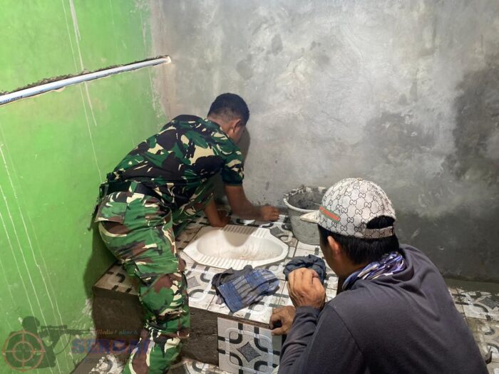 Satgas TMMD Ke-128 Kodim 0424/Tanggamus Rampungkan Pembangunan MCK di Ponpes Misbahulmillah
