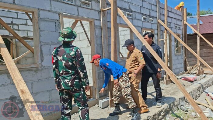 Dansatgas TMMD Tinjau Pembangunan Ruang Kelas Baru di Batu Nyangka