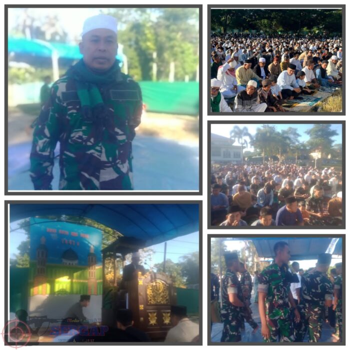 Umat Islam Kab.Sumba Tengah Khusyuk Jalankan Sholat Idul Adha 1447 H 2026 M di Lokasi Batalyon TP 930/Toda/Tebi