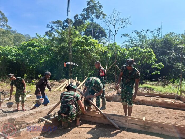 Viral Karena Memprihatinkan, Sekolah di Batu Nyangka Kini Dibangun Melalui TMMD