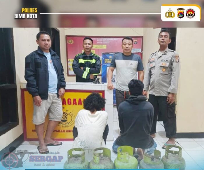 Gerak Cepat Polsek Langgudu Ringkus Dua Pelaku Pencurian Tabung Gas Dalam Hitungan Jam