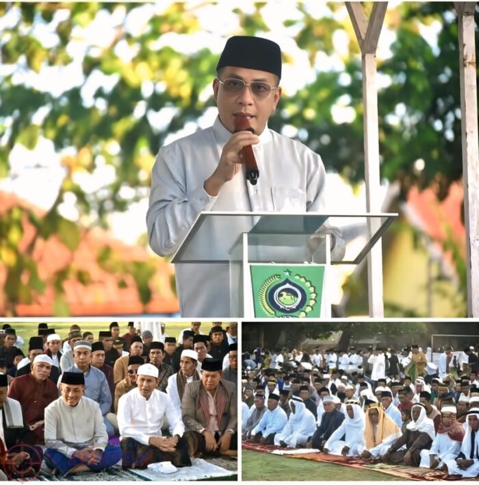 Bupati Bima Shalat Idul Adha Bersama Rakyat Lambu di Lapangan Temba Romba