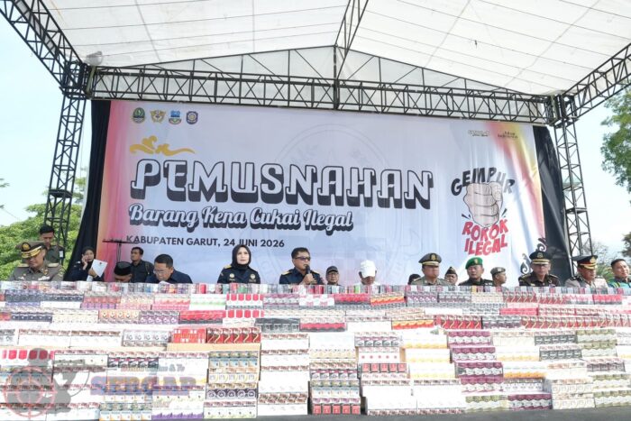 Lebih dari 44 Juta Batang Rokok Ilegal Hasil Penindakan di Jabar Dimusnahkan