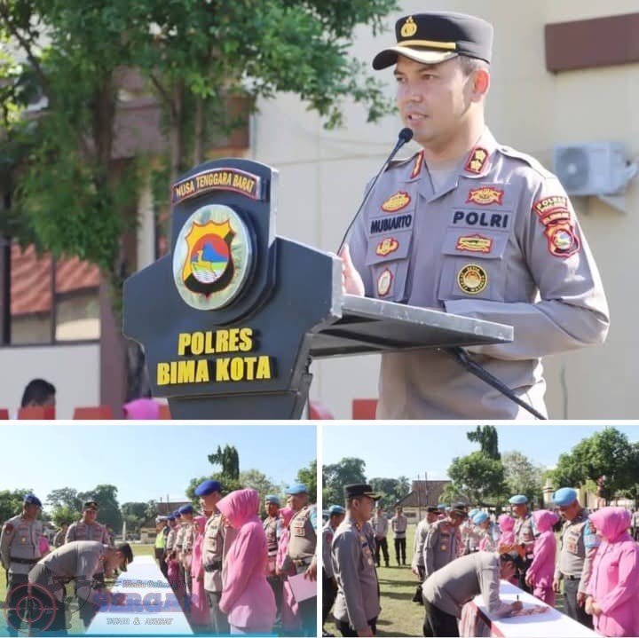 Kapolres Bima Kota Bersama Seluruh Personel Tandatangan Pakta Integritas Berantas Narkoba