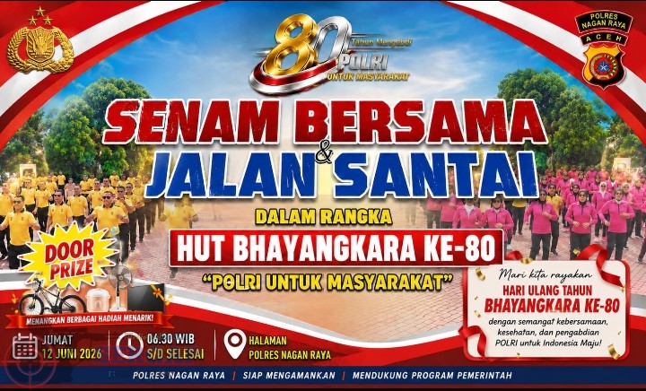 Kapolres Nagan Raya Siapkan Senam dan Jalan Santai HUT Bhayangkara ke-8