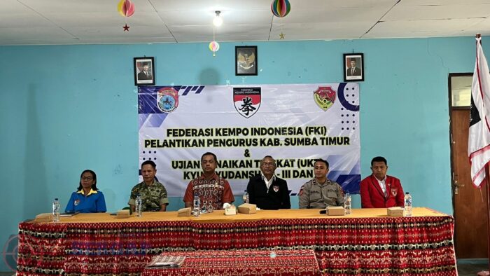 Wakili Dandim 1601/Sumba Timur, Pasi Pers Hadiri Pelantikan Pengurus FKI dan UKT Kempo di Waingapu