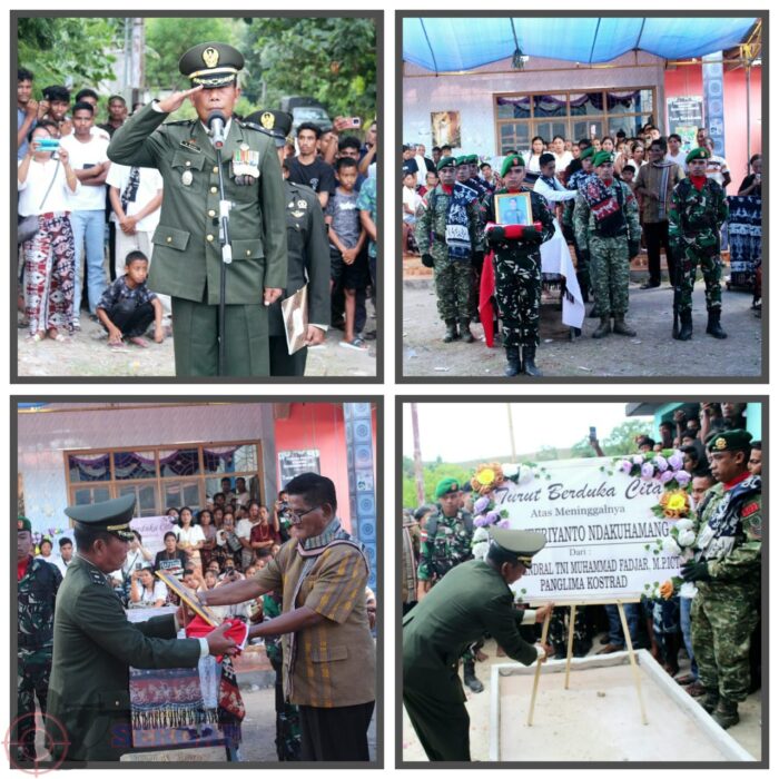 Kasdim 1601/Sumba Timur Pimpin Upacara Pemakaman Militer Praka Jefrianto Ndakuhamang