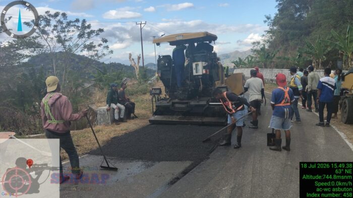 Penangganan Jalan Oepoli, Saenam, Wini Dikebut! Progress Tembus 70 persen