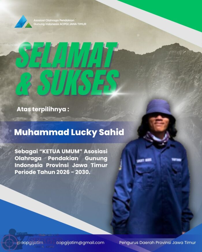 AOPGI Hadir di Jawa Timur : Asosiasi Olahraga Pendakian Gunung Indonesia (AOPGI) Provinsi Jawa Timur