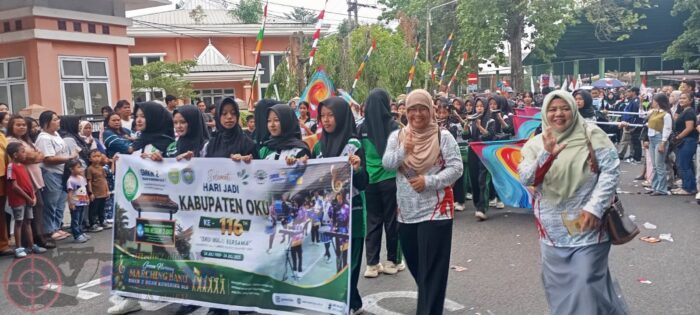 SMK Negeri 2 OKU Tampilkan Semangat Kebersamaan pada Karnaval HUT Kabupaten OKU ke-116