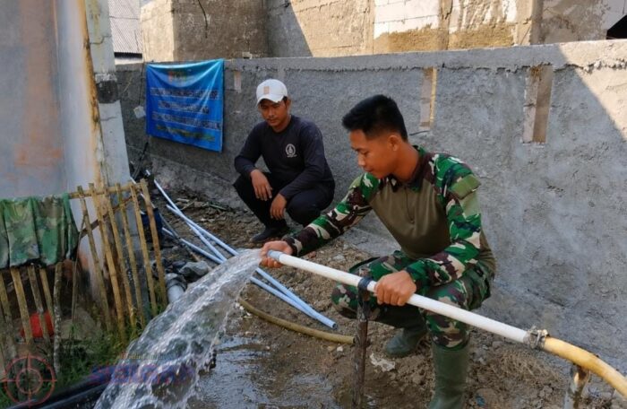 "Air Bersih Mengalir di Kampung Pangburangan, Sumur Bor TMMD Ke-129 Kodim 0601/Pandeglang Jawab Kesulitan Warga*