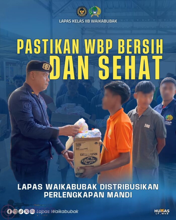 Lapas Waikabubak Salurkan Perlengkapan Mandi untuk Warga Binaan, Wujud Pemenuhan Hak Dasar