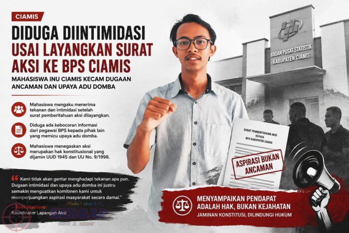 Mahasiswa INU Ciamis Kecam Dugaan Intimidasi dan Upaya Memecah Solidaritas Jelang Aksi