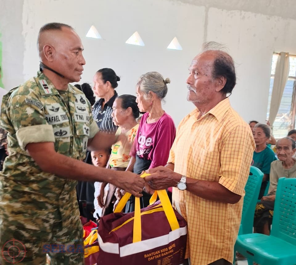 Semarak HUT RI ke-81, Kodim 1601/Sumba Timur Bersama Forkopimda Gelar Anjangsana dan Bansos