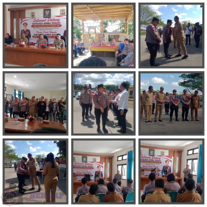 Kapolres Sumba Barat Dampingi Kapolres Sumba Tengah Yang Baru dalam Acara Penyambutan Oleh Pemda Sumba Tengah