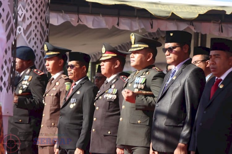 Waka Polres Sumba Barat Daya Hadiri Upacara HUT ke-81 RI di Lapangan Galatama Tambolaka