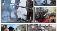 YON TP 930 Toda Tebi Sigap Padamkan Kebakaran Rumah Warga di Laimanukaka
