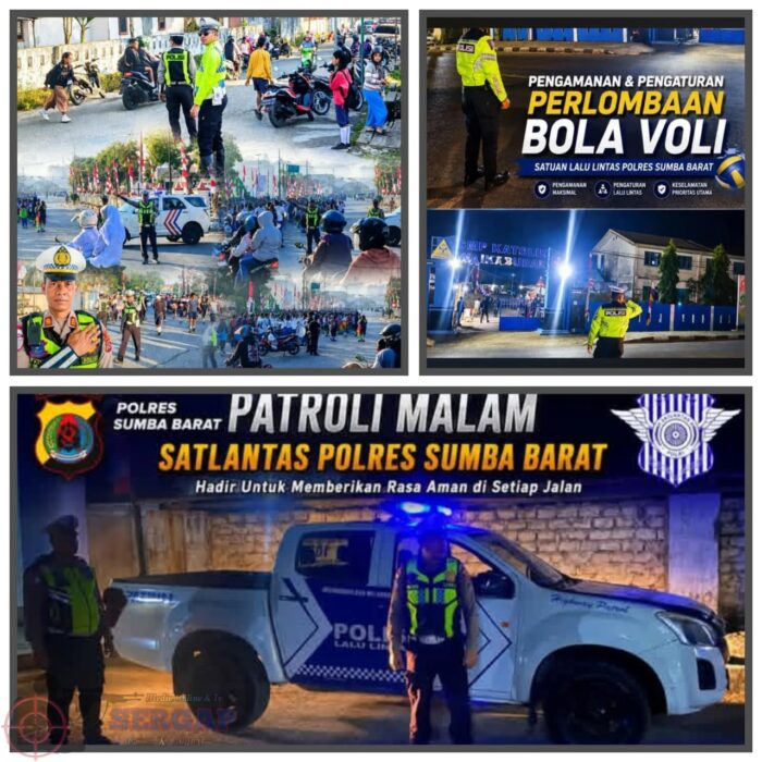 Satlantas Polres Sumba Barat Selalu Hadir Laksanakan Pengamanan,Wujudkan Kamtibmas Aman dan Kondusif