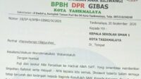 BPBH GIBAS Layangkan Surat ke SMAN 1 Kota Tasikmalaya, Lima Dugaan Pungutan Dipertanyakan