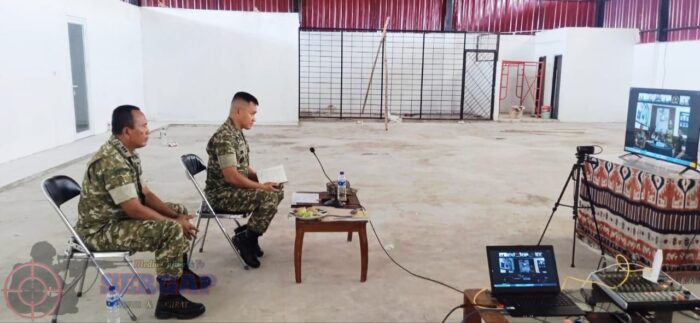 Dandim 1601/Sumba Timur Ikuti Vicon Evaluasi Pembangunan KDKMP Bersama Wapang TNI