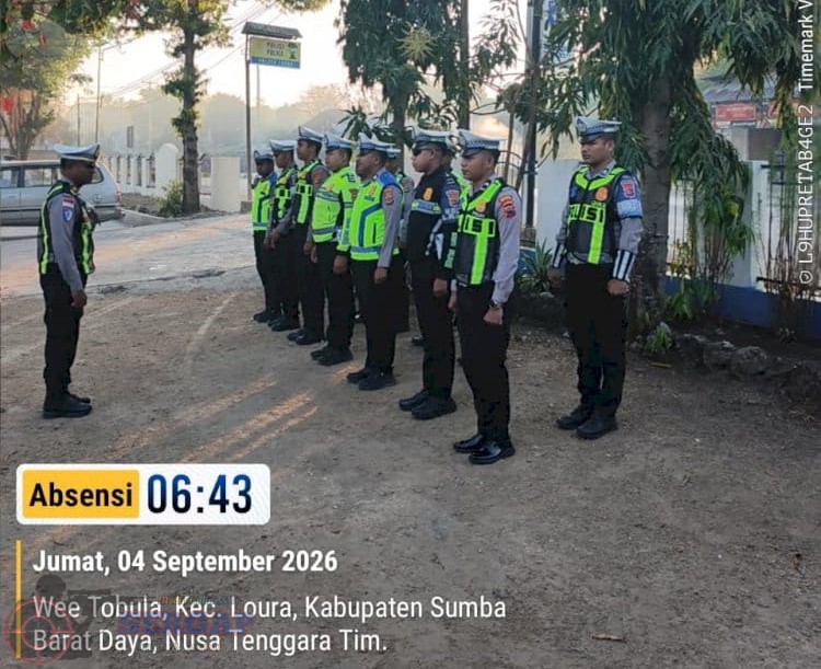Jam Sibuk Pagi, Satlantas Polres SBD Turun di Titik Strategis Kota Tambolaka