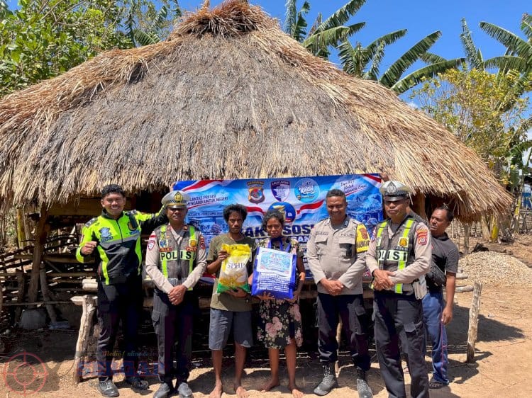 HUT Polantas ke-71, Satlantas Polres SBD Gelar Anjangsana untuk Warga Kurang Mampu