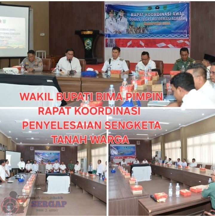 Rakor GTRA, Wakil Bupati Bima: Segera Selesaikan Sengketa Tanah Warga