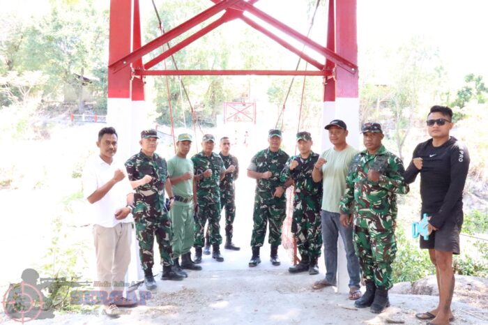 Dandim 1601/Sumba Timur Bersama Tim Wasrik Cek Pembangunan Jembatan Garuda di Dua Lokasi